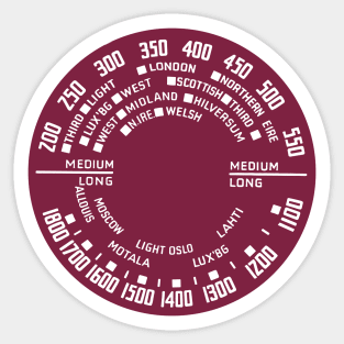 Radio Wave Tuner Dial Design Sticker